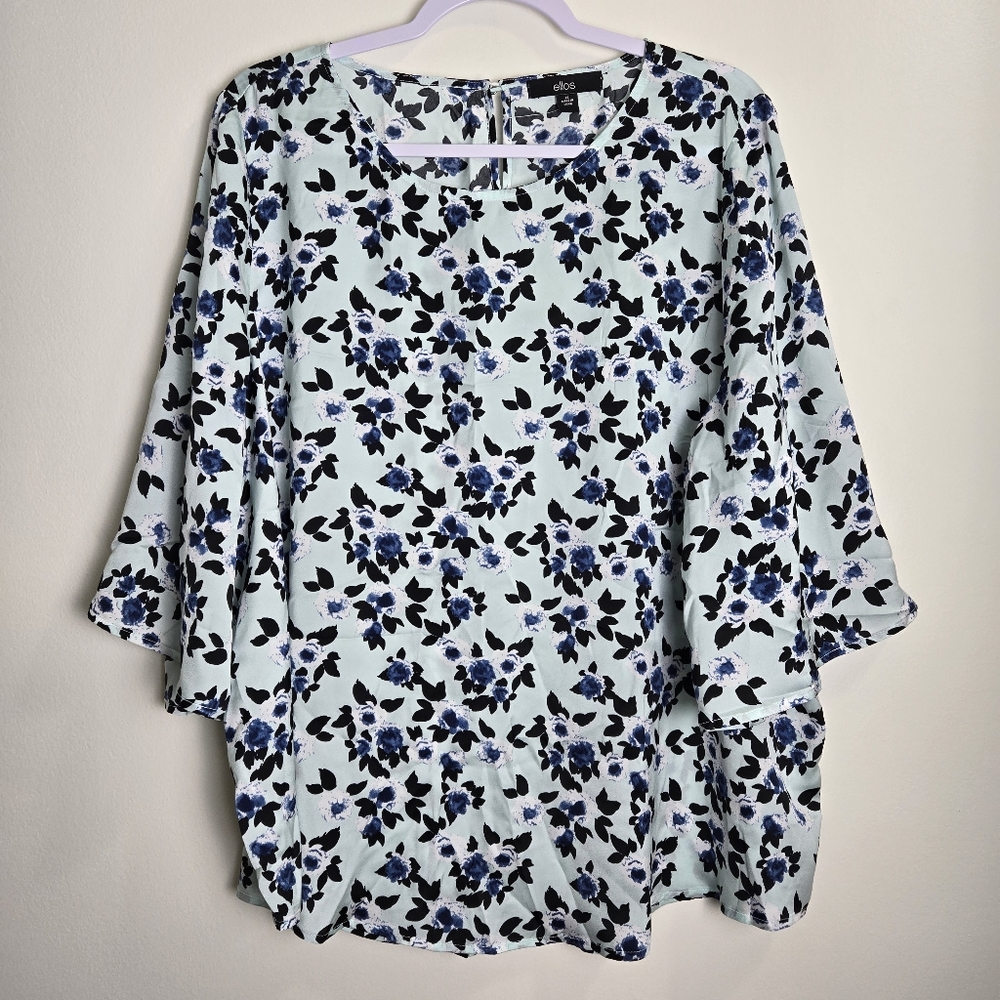 ELLOS Floral Flowy Sleeve Blouse Top 20